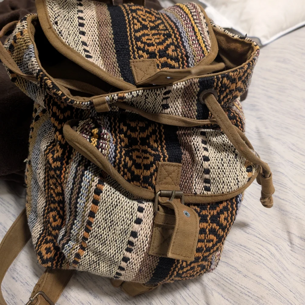 Bohemian Striped Backpack - Picture 3 of 3